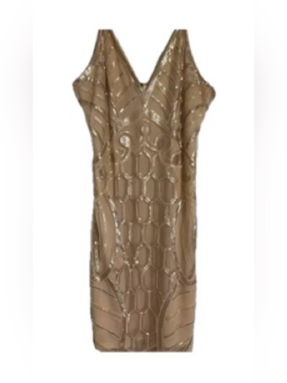 MetMe! Champagne Sequin Dress
